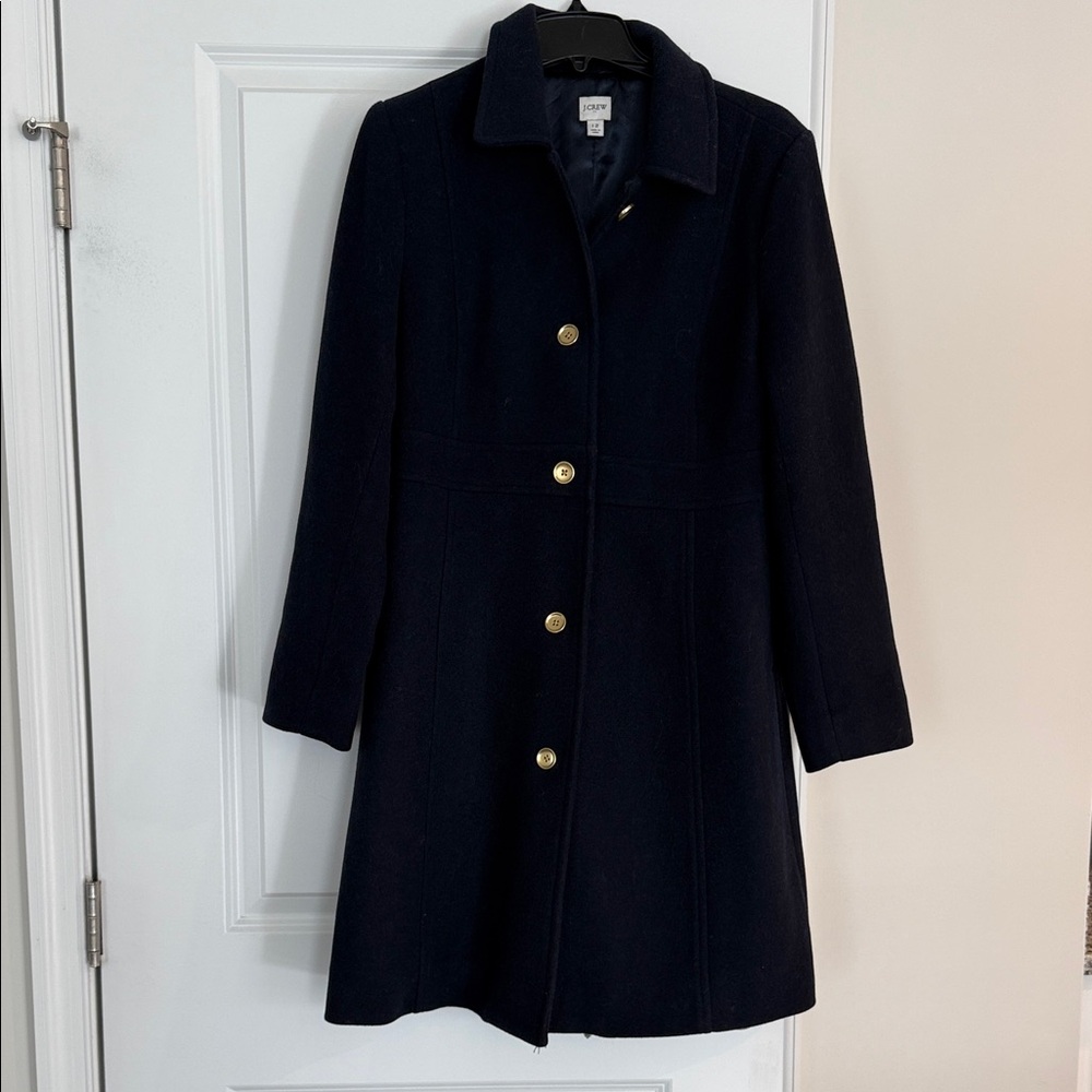 J Crew Factory Women's Navy Lady Day Coat - 12